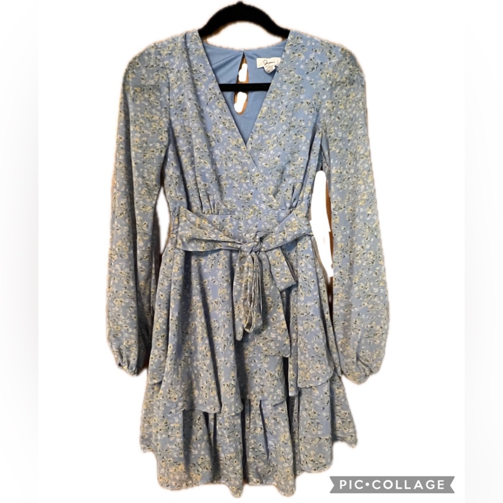 Japna baby blue floral dress